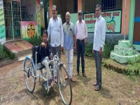 Wheel chair distributed to disabled people in Neral Karjat